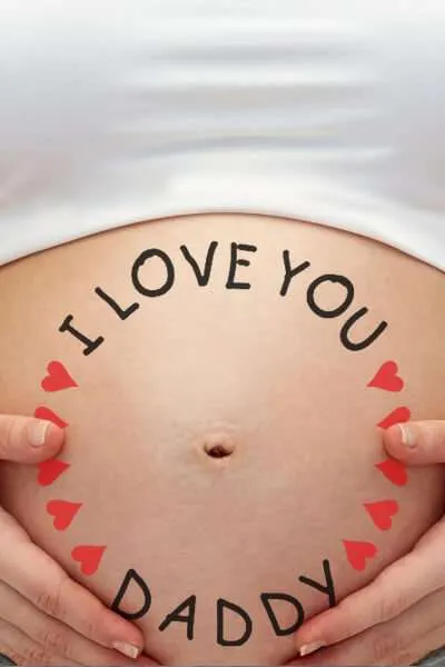 Temporary tattoo idea for a pregnancy belly